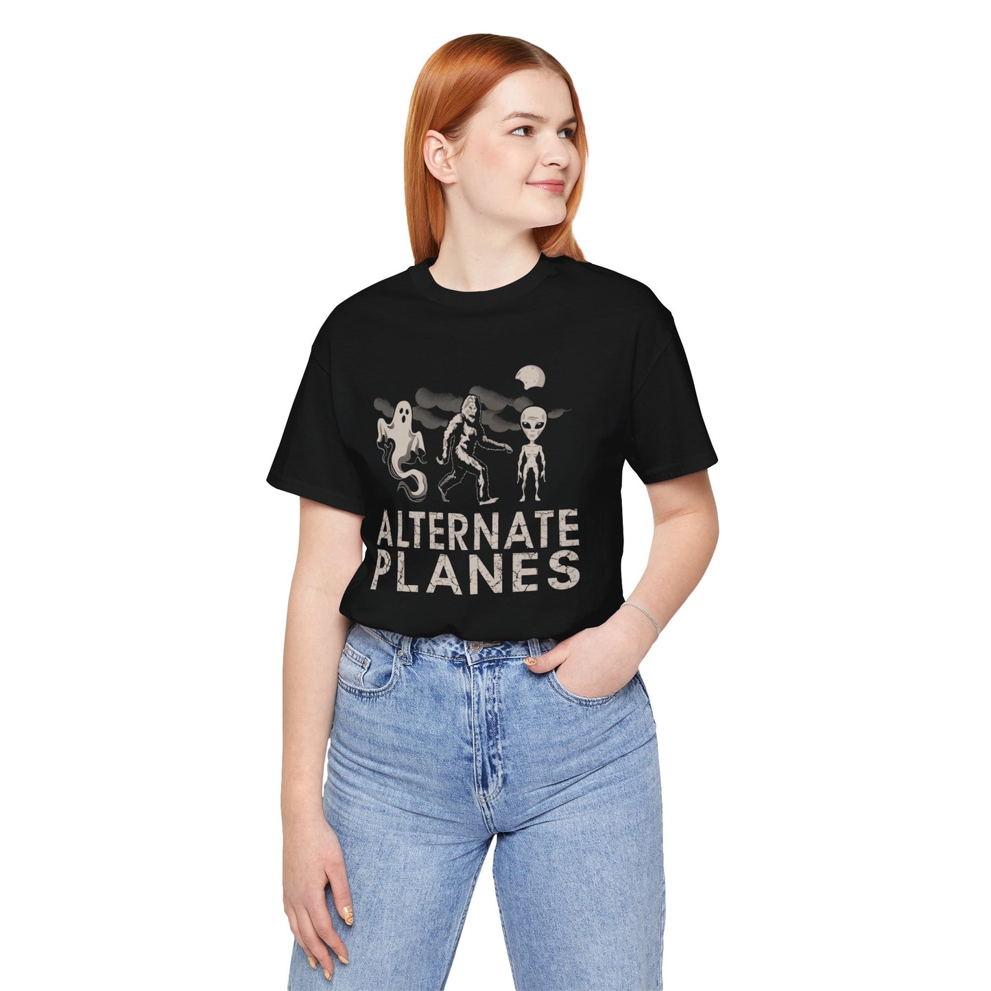 Alternate Planes Unisex Graphic Tee, Ghost, Alien & Monster Shirt for Halloween, Sci-Fi Fans, Casual Wear, Gifts