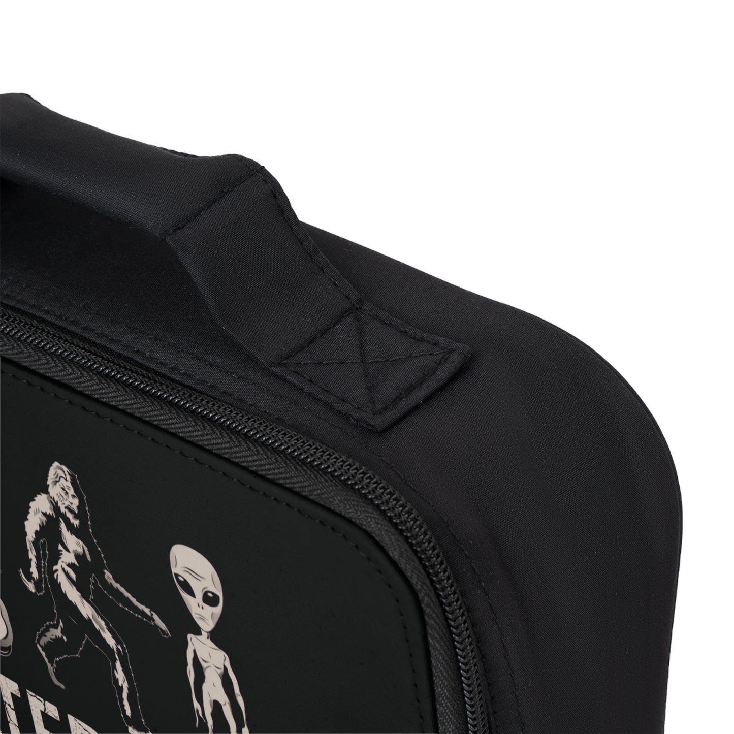 Spooky-Themed Lunch Bag for Kids, Fun Lunchbox for School, Halloween Lunch Tote, Ghosts & Aliens Design, Kids Lunch Carrier