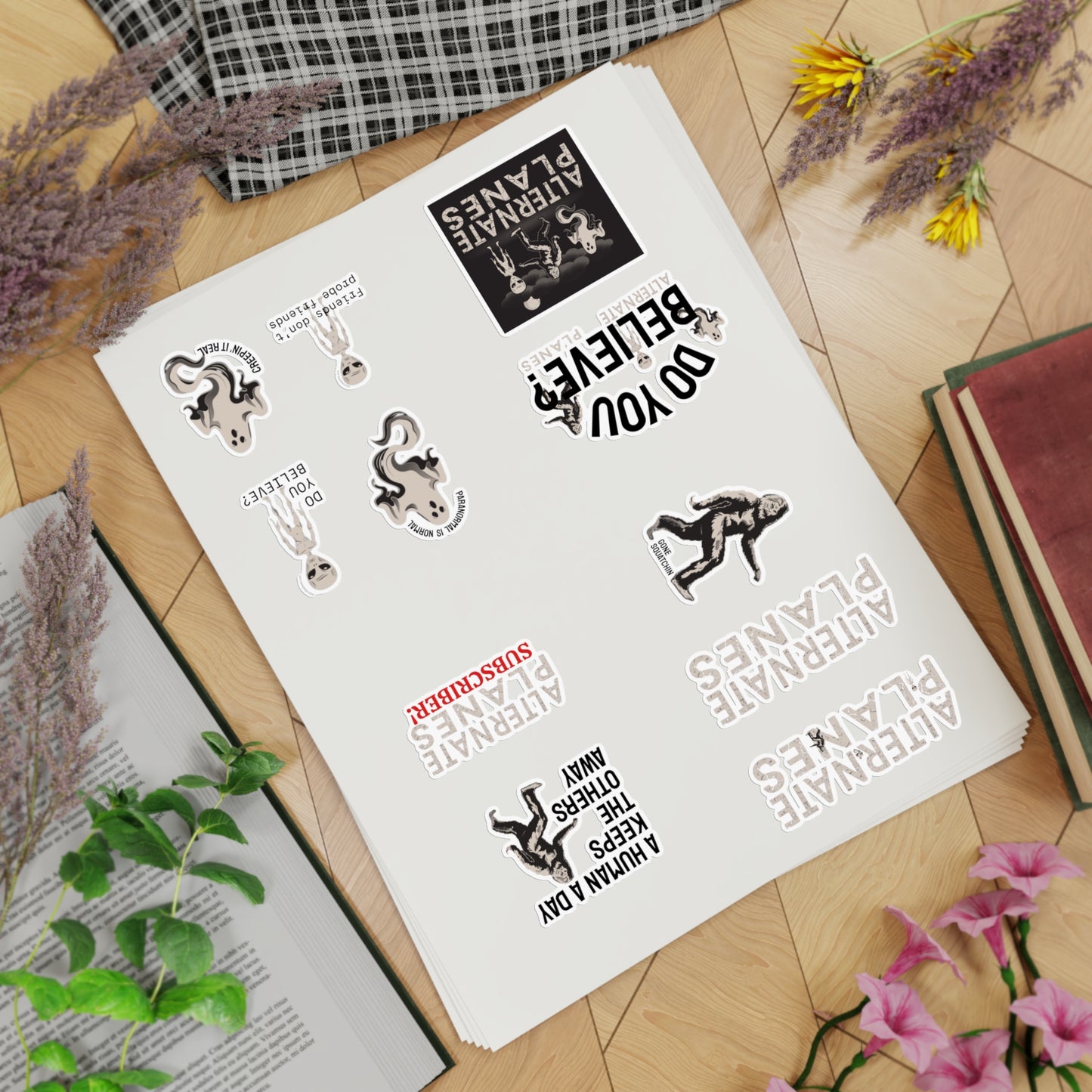 Sticker Bundle, Alternate Planes Paranormal Investigation Show Characters