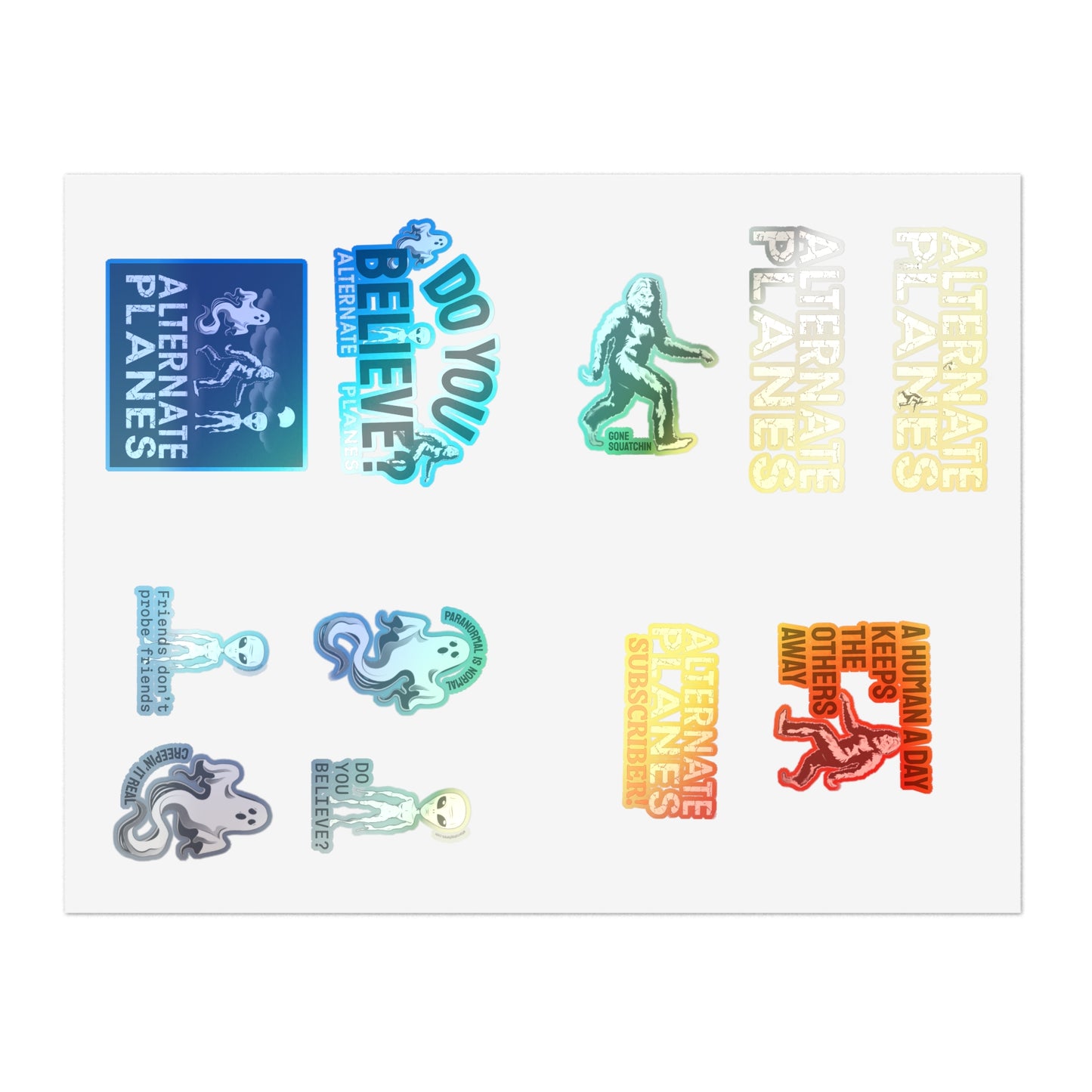 Sticker Bundle, Alternate Planes Paranormal Investigation Show Characters