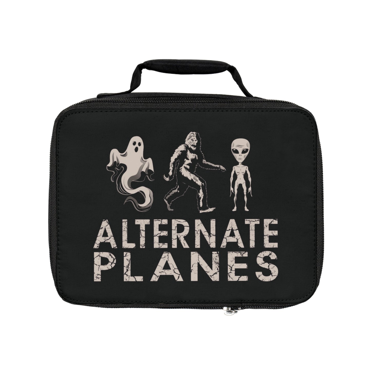 Spooky-Themed Lunch Bag for Kids, Fun Lunchbox for School, Halloween Lunch Tote, Ghosts & Aliens Design, Kids Lunch Carrier