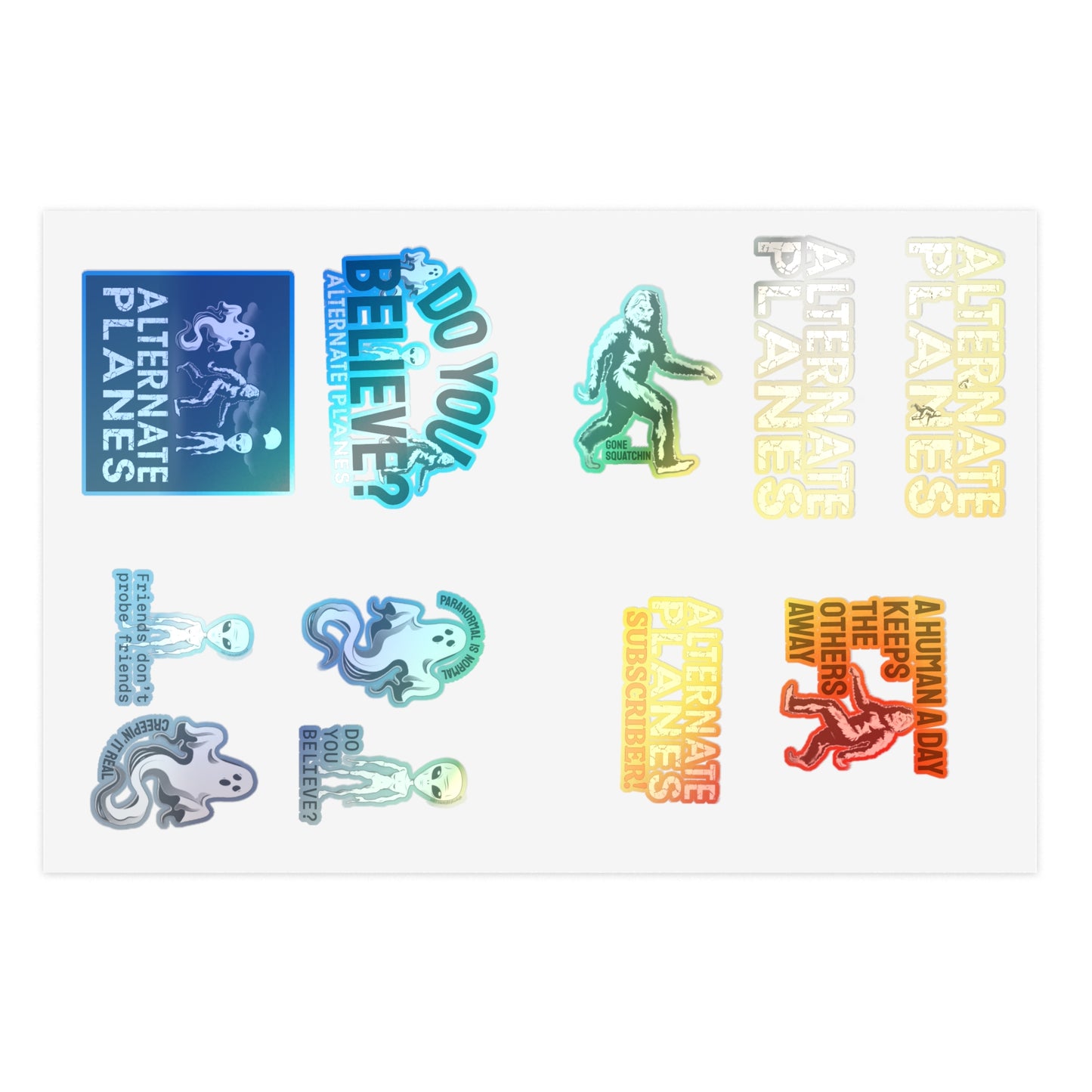 Sticker Bundle, Alternate Planes Paranormal Investigation Show Characters