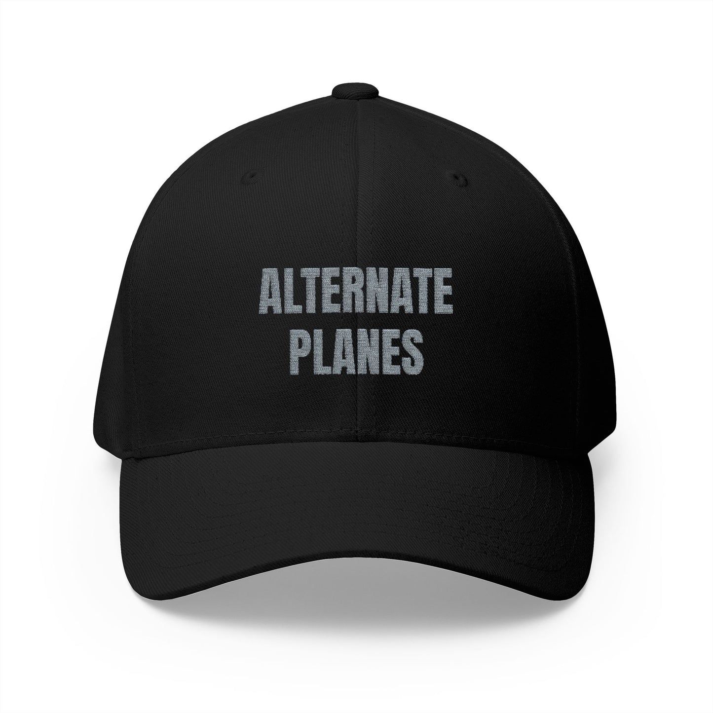 Alternate Planes Embroidered Cap — Aviation Graphic Closed-Back Hat