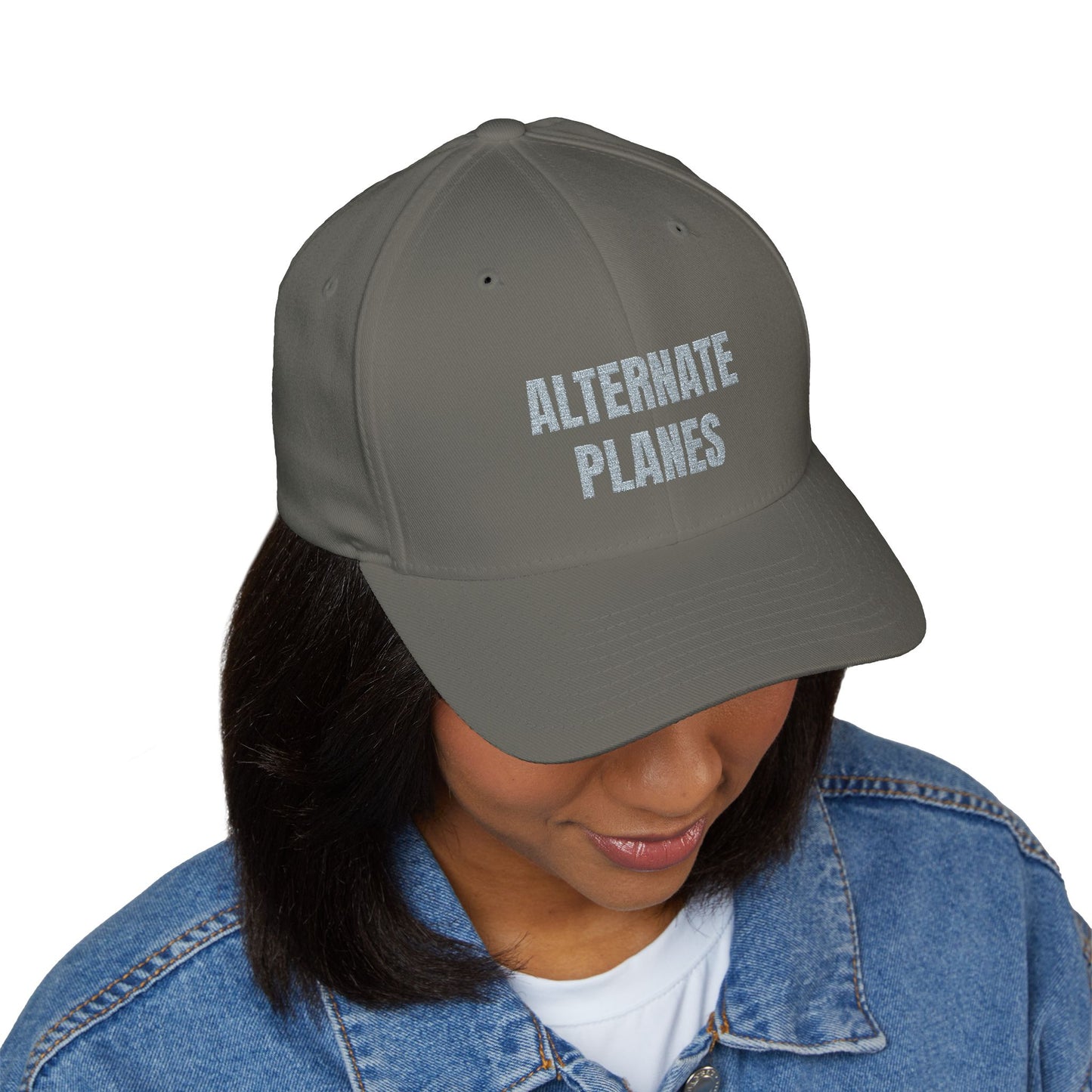 Alternate Planes Embroidered Cap — Aviation Graphic Closed-Back Hat