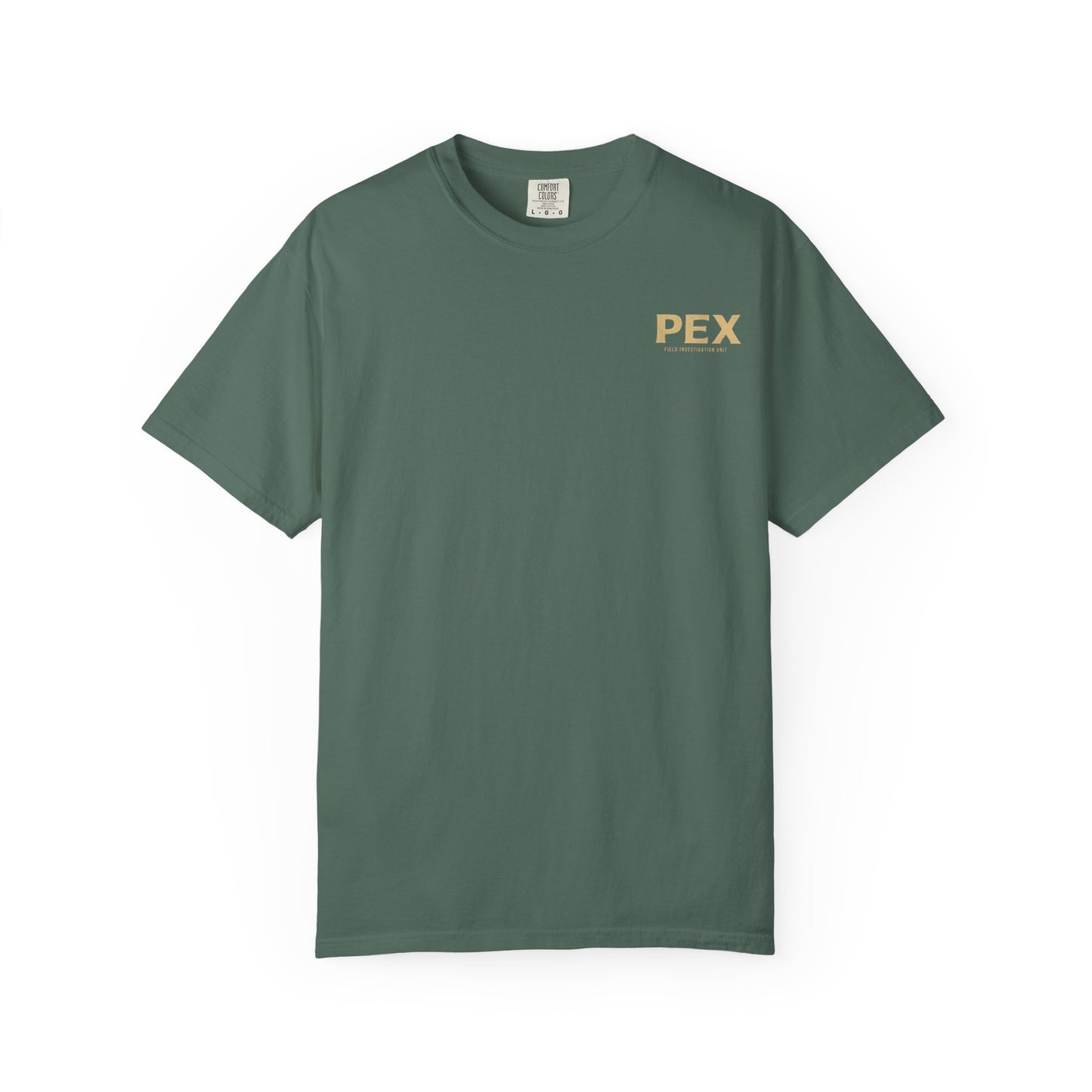 Paranormal Entity eXpedition Tee — PEX Chest Logo & Back Cryptid Badge T-Shirt