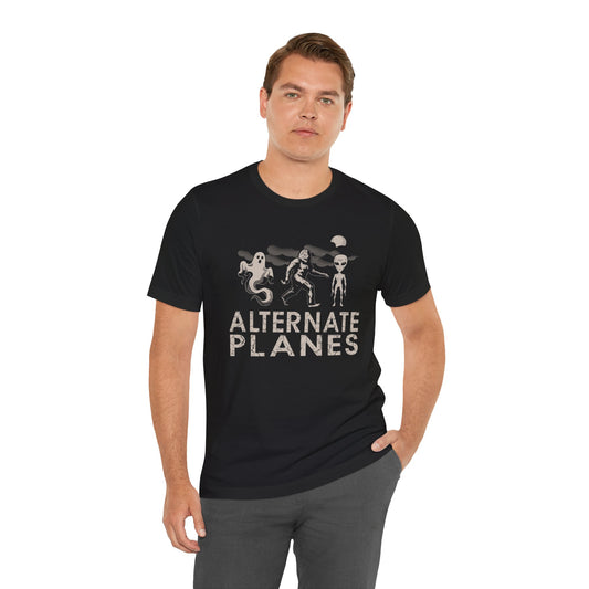 Alternate Planes Unisex Graphic Tee, Ghost, Alien & Monster Shirt for Halloween, Sci-Fi Fans, Casual Wear, Gifts