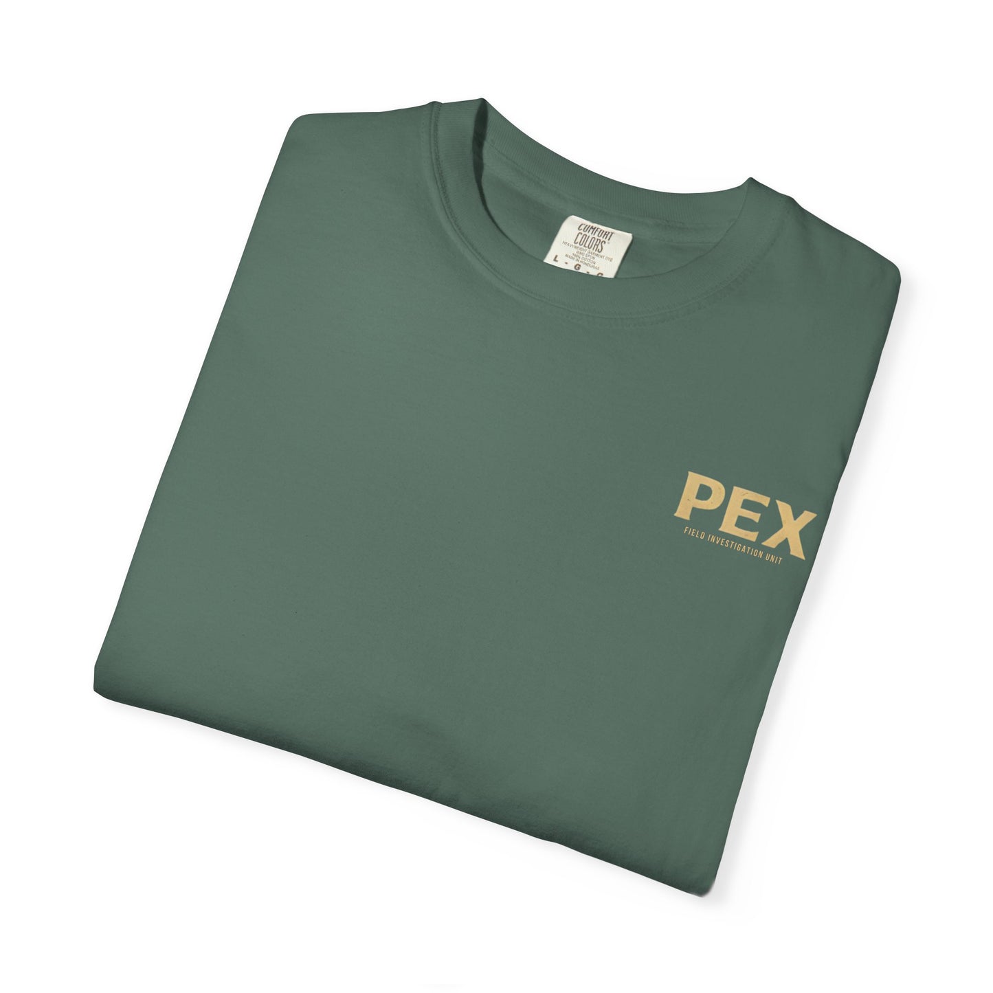 Paranormal Entity eXpedition Tee — PEX Chest Logo & Back Cryptid Badge T-Shirt