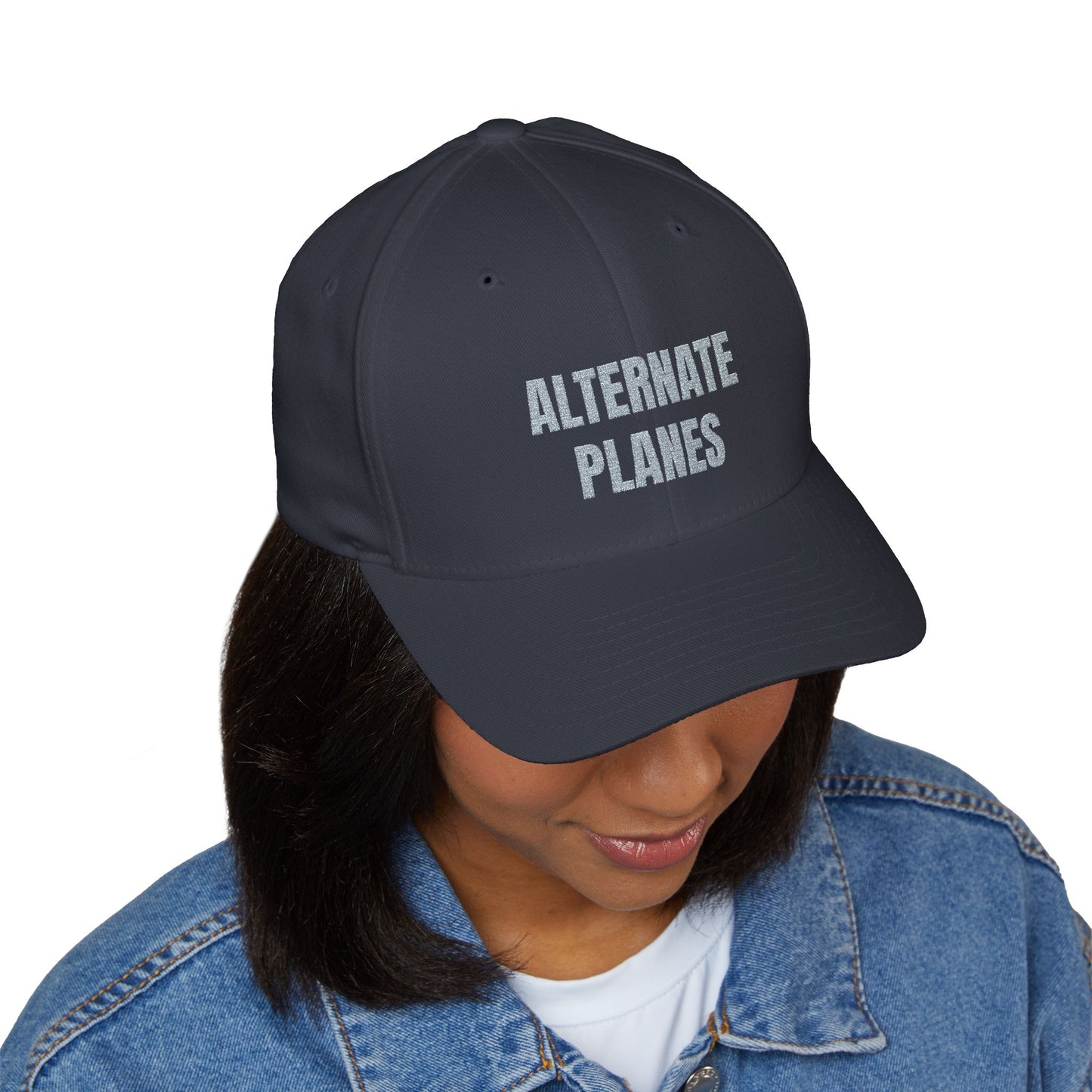 Alternate Planes Embroidered Cap — Aviation Graphic Closed-Back Hat