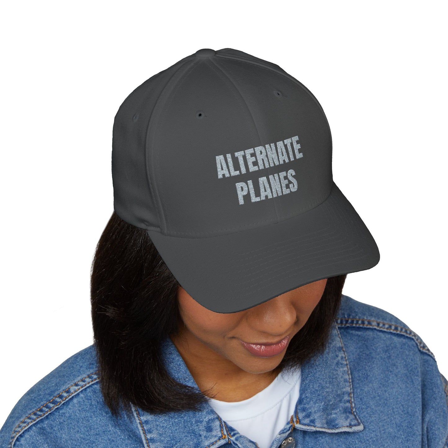 Alternate Planes Embroidered Cap — Aviation Graphic Closed-Back Hat