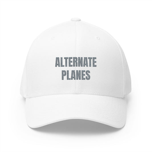 Alternate Planes Embroidered Cap — Aviation Graphic Closed-Back Hat