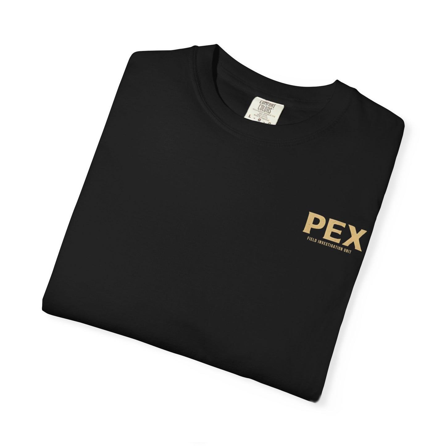 Paranormal Entity eXpedition Tee — PEX Chest Logo & Back Cryptid Badge T-Shirt