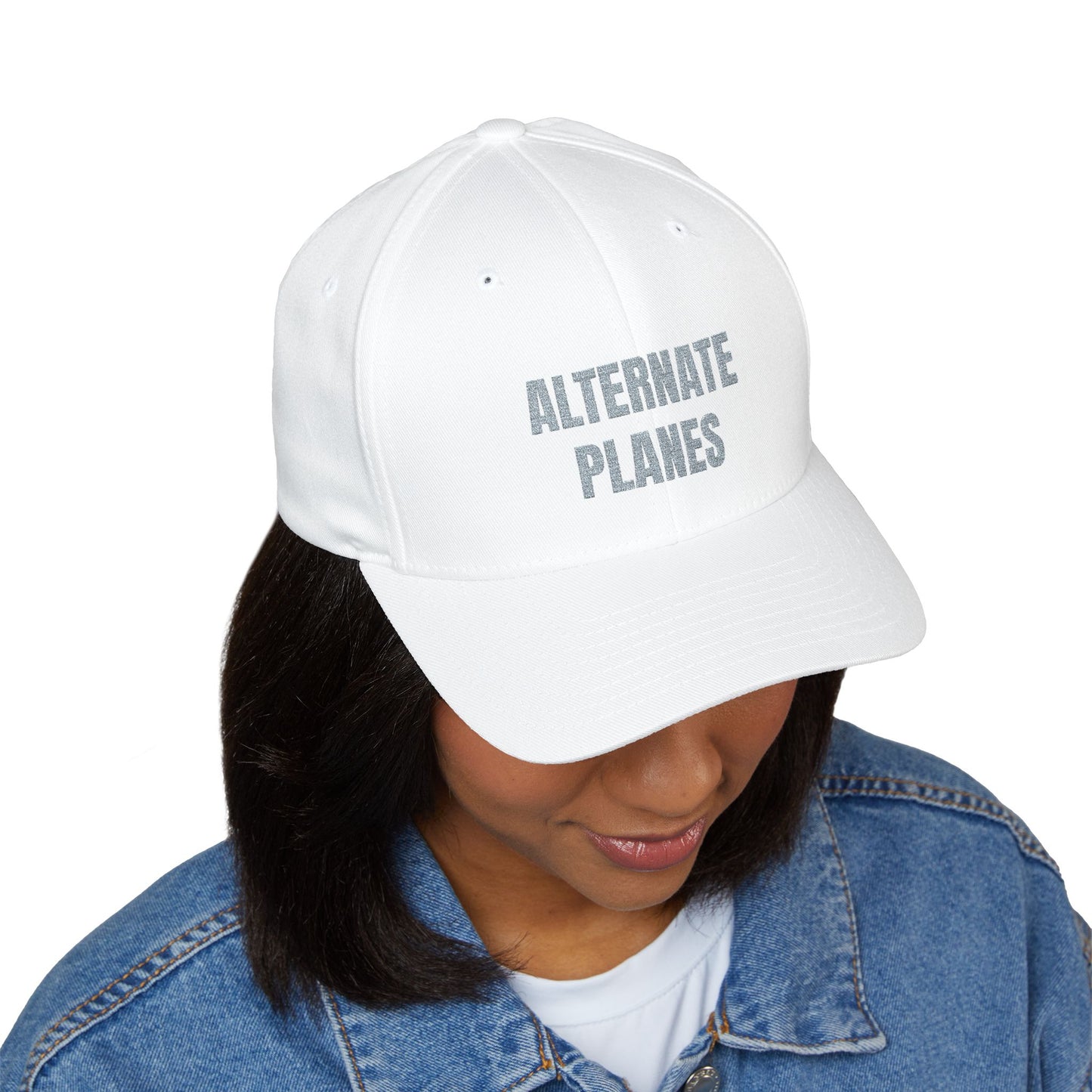 Alternate Planes Embroidered Cap — Aviation Graphic Closed-Back Hat