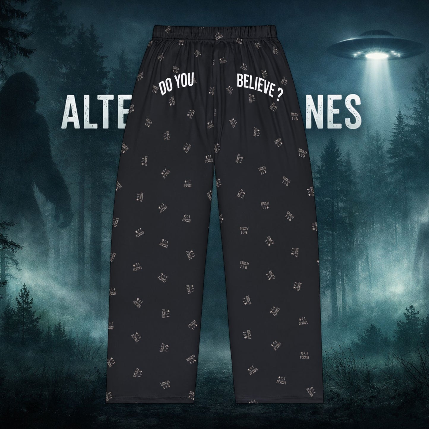 Do You Believe? Women's Pajama Pants — UFO & Alien Pattern Lounge Pants