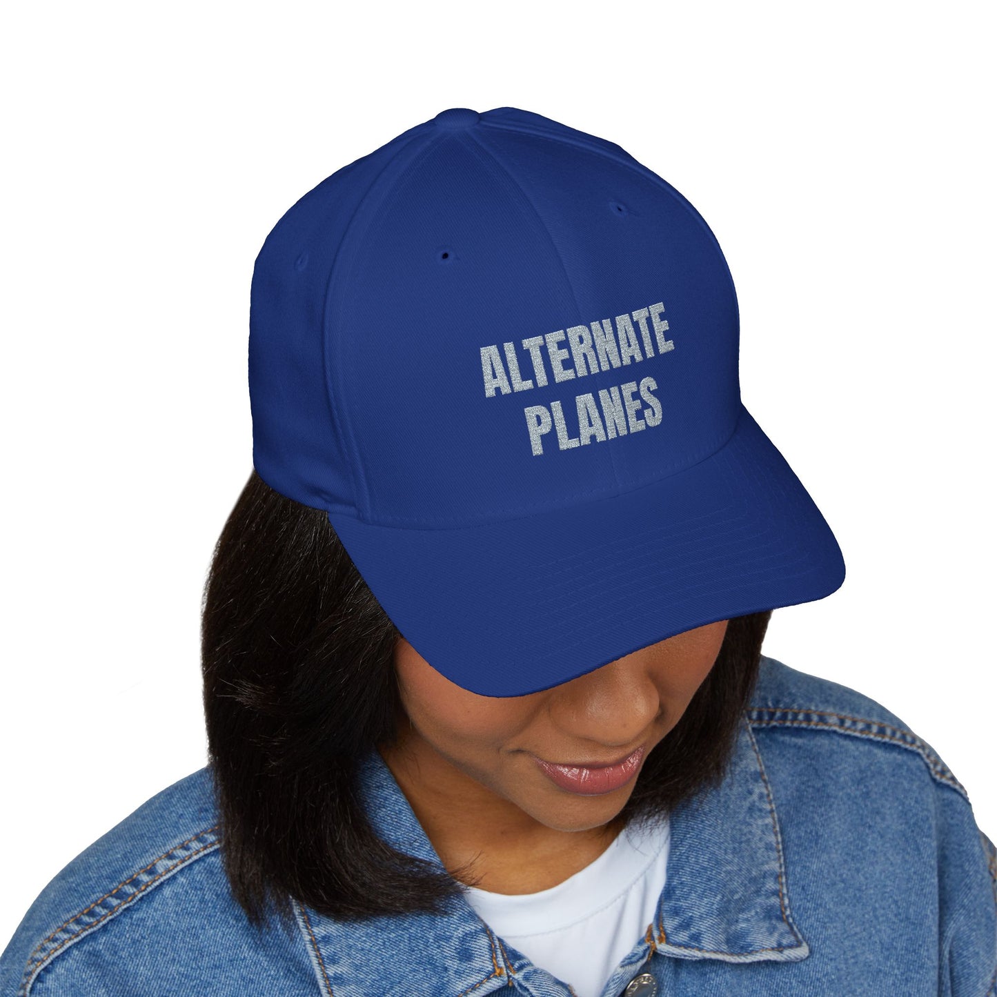 Alternate Planes Embroidered Cap — Aviation Graphic Closed-Back Hat