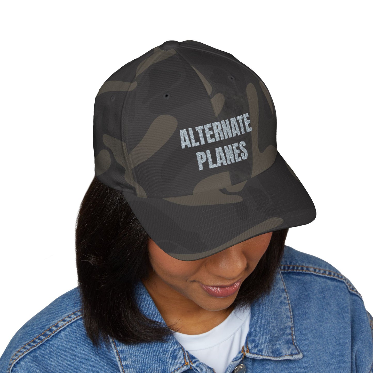 Alternate Planes Embroidered Cap — Aviation Graphic Closed-Back Hat