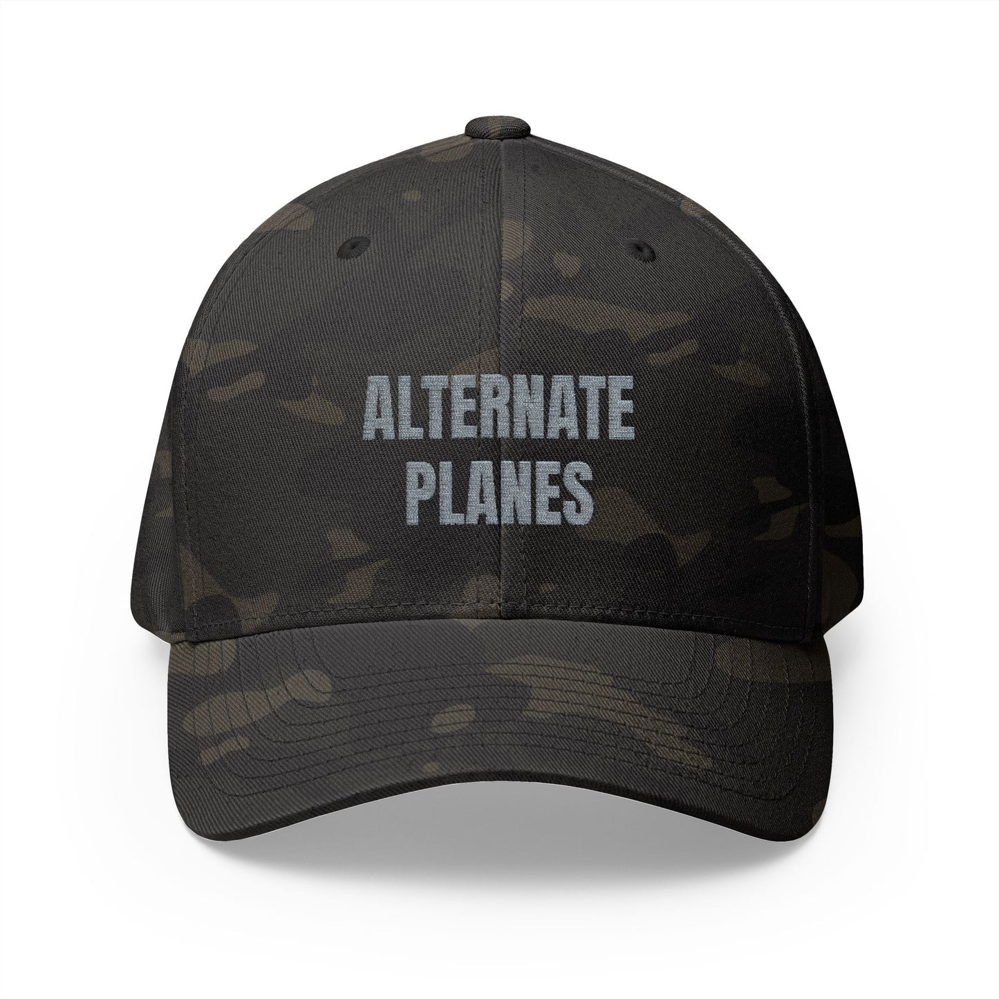 Alternate Planes Embroidered Cap — Aviation Graphic Closed-Back Hat